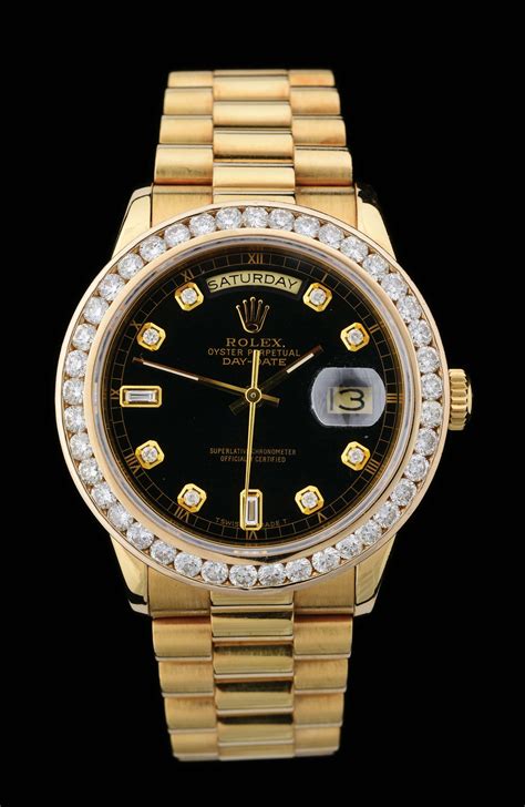 gold and black rolex|18k gold rolex with diamonds.